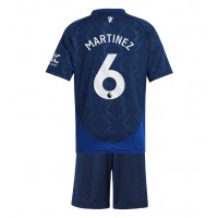 Manchester United Lisandro Martinez #6 Auswärts Trikotsatz Kinder 2024-25 Kurzarm (+ Kurze Hosen)